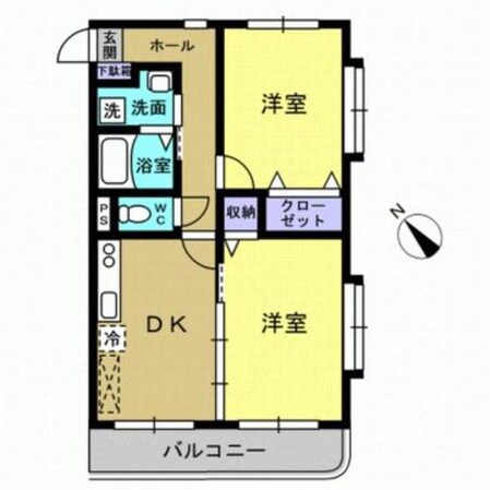 ファミリーハイツ歩の物件間取画像